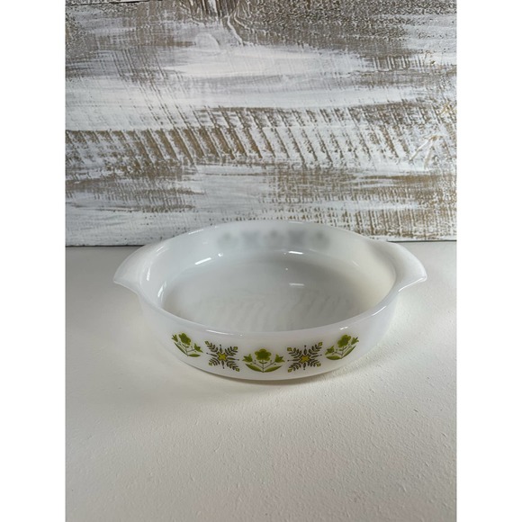 Anchor Hocking Other - Anchor Hocking Vintage Fire King Meadow Green #429 9" Round Casserole